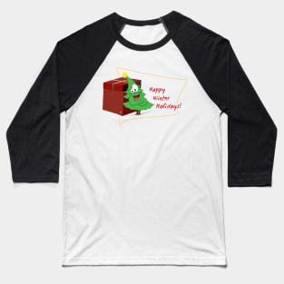 Happy Winter Holidays Greetings Baseball T-Shirt